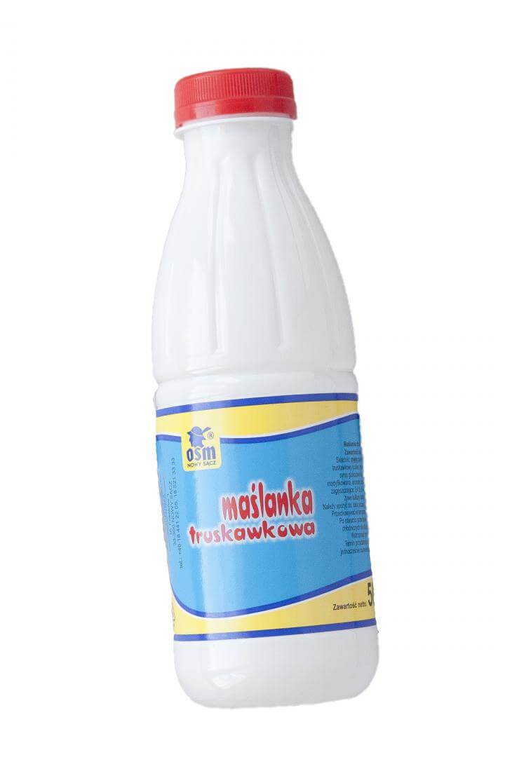 Maślanka truskawkowa pet 500 g